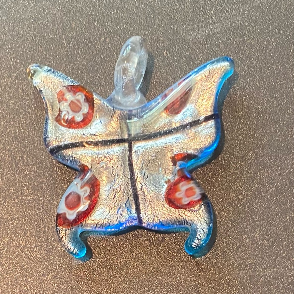 Colorful Glass Butterfly Pendant